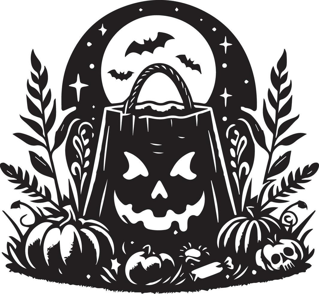 Halloween Gift Silhouette vector