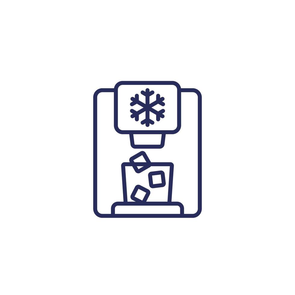 ice maker line icon on white vector