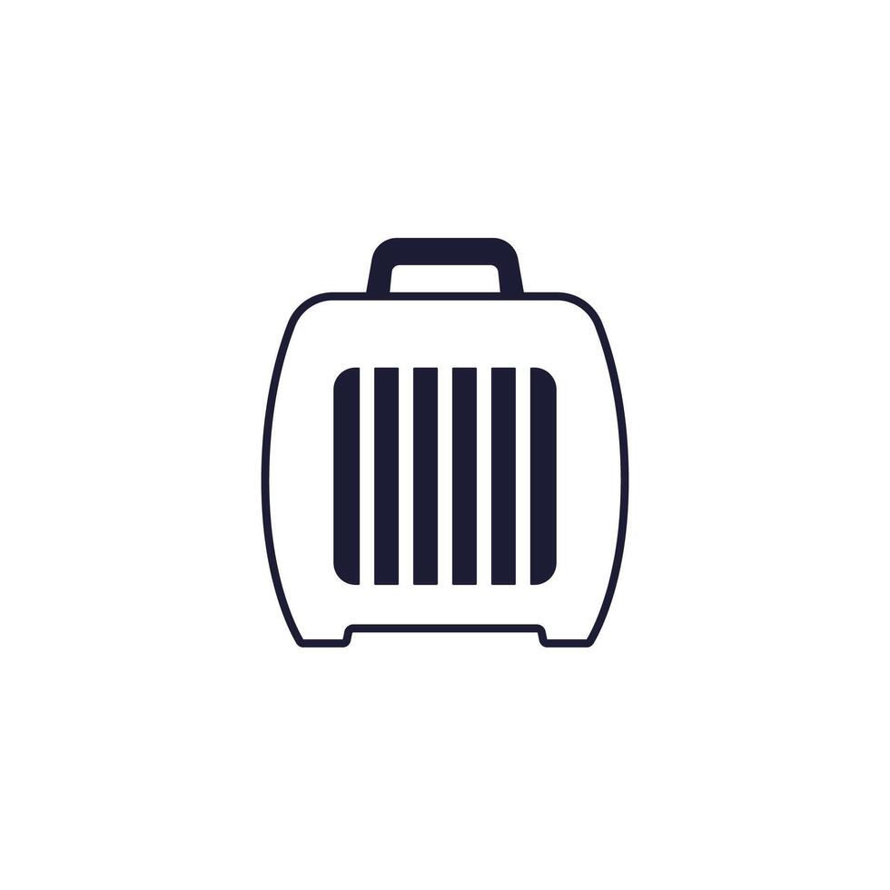 Pet carrier for dogs or cats icon on white vector