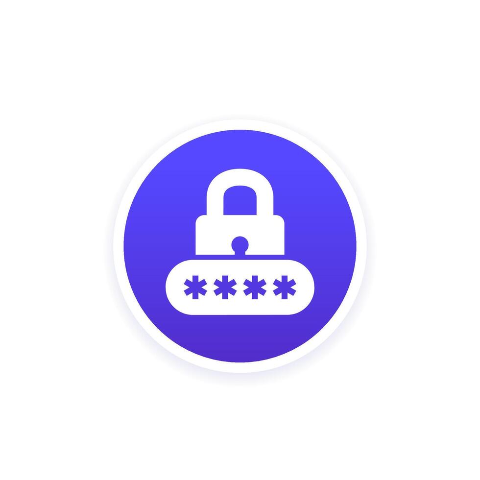 password access icon for ui and web vector