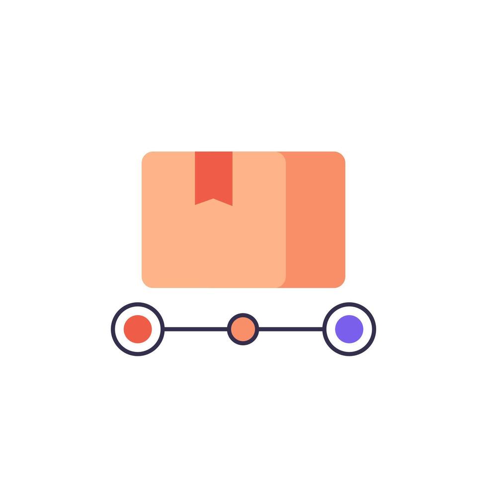 Dropshipping icon with a box, vector