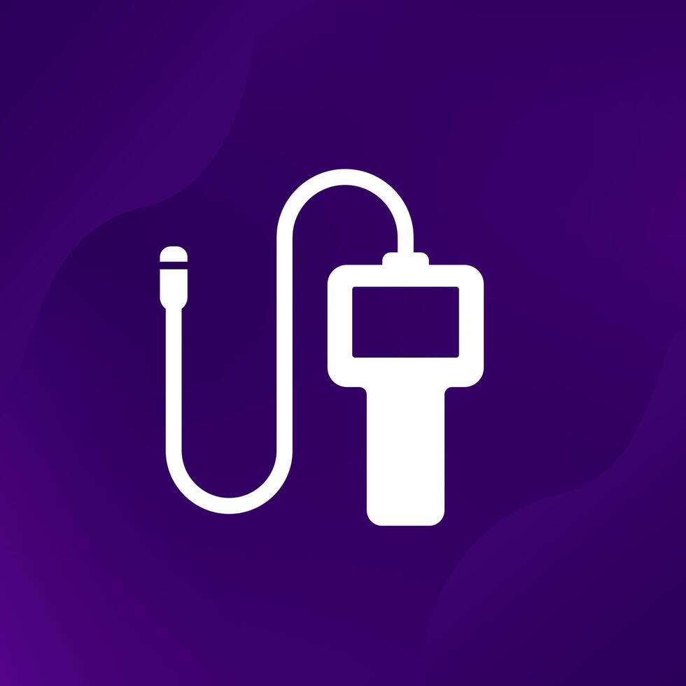 endoscope icon, inspection camera vector