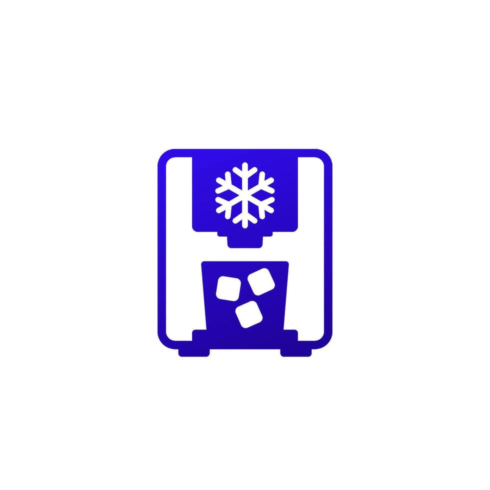 ice maker icon on white, vector