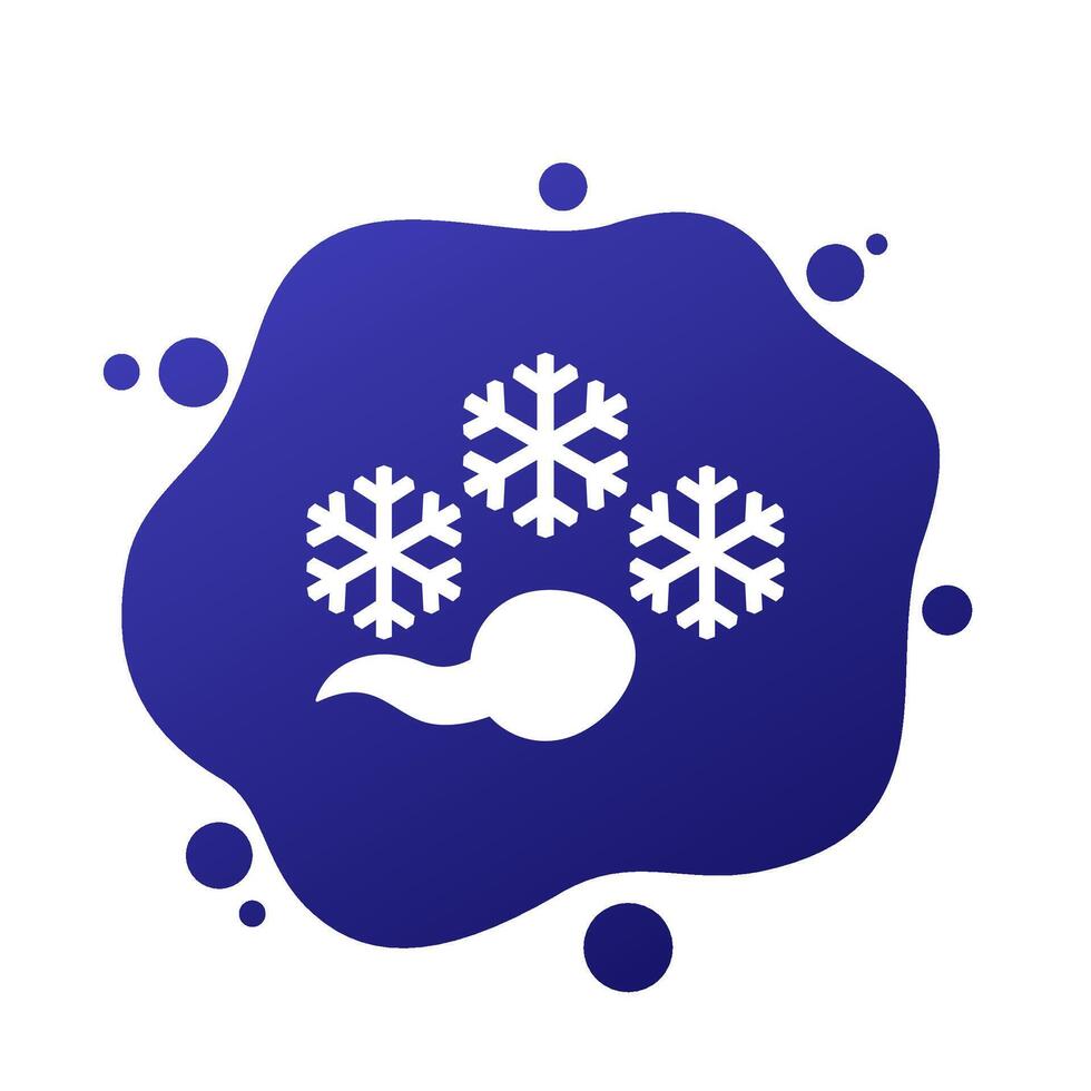 frozen sperm and cryopreservation icon vector