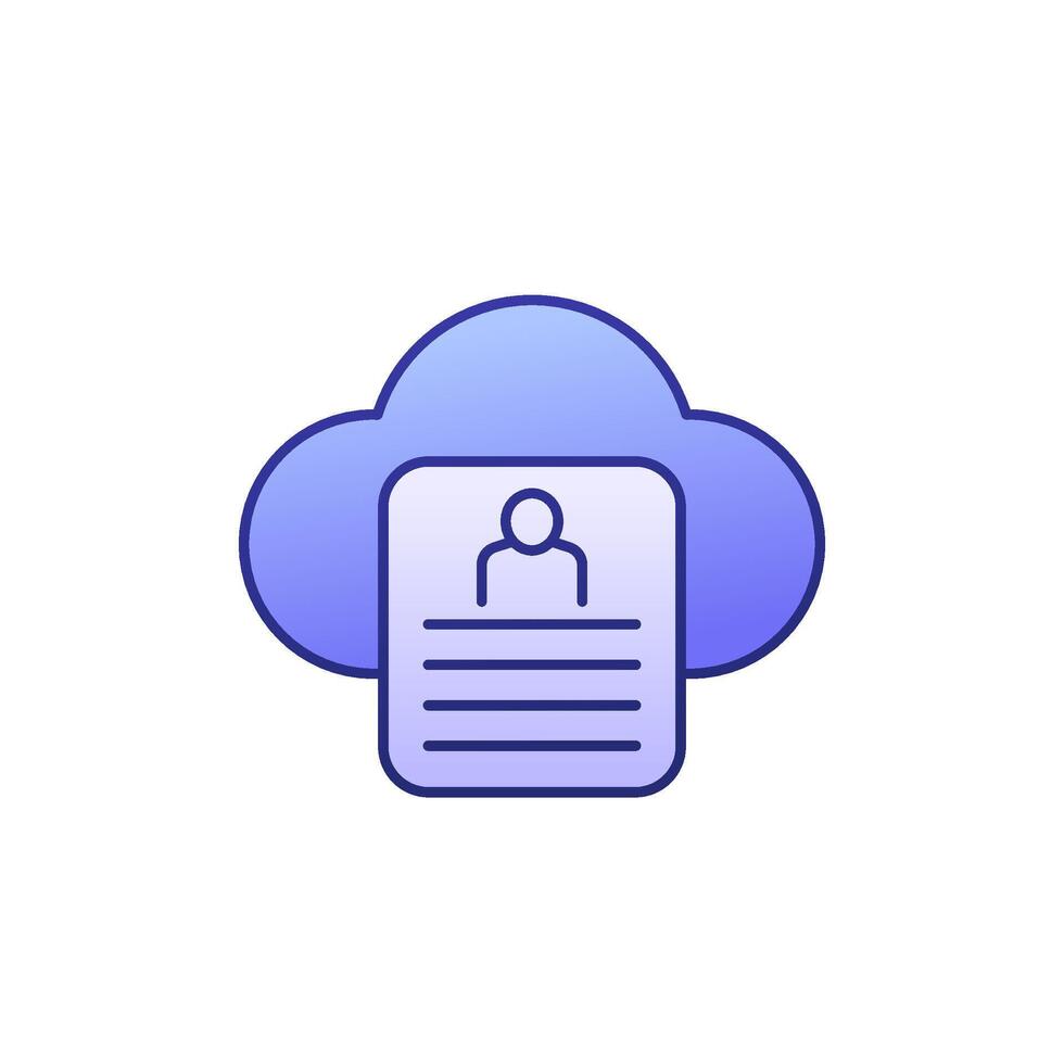 account backup icon with outline vector