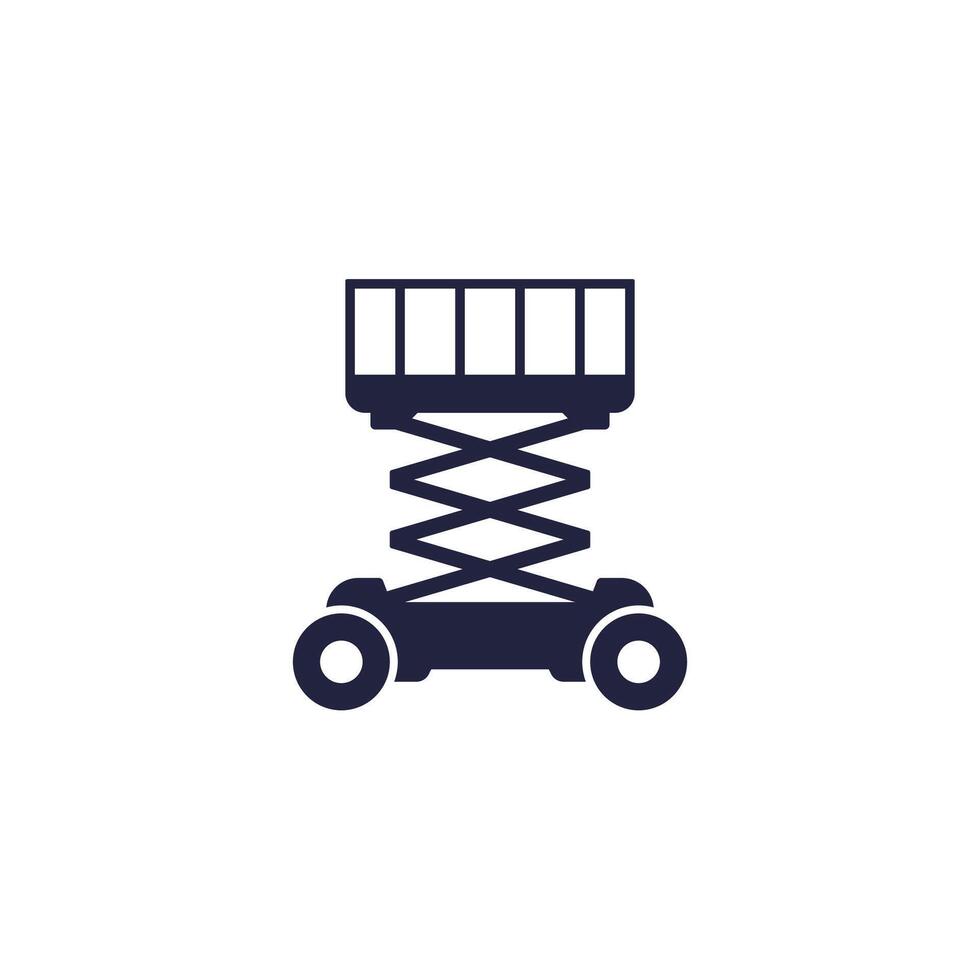 lifting platform icon on white vector