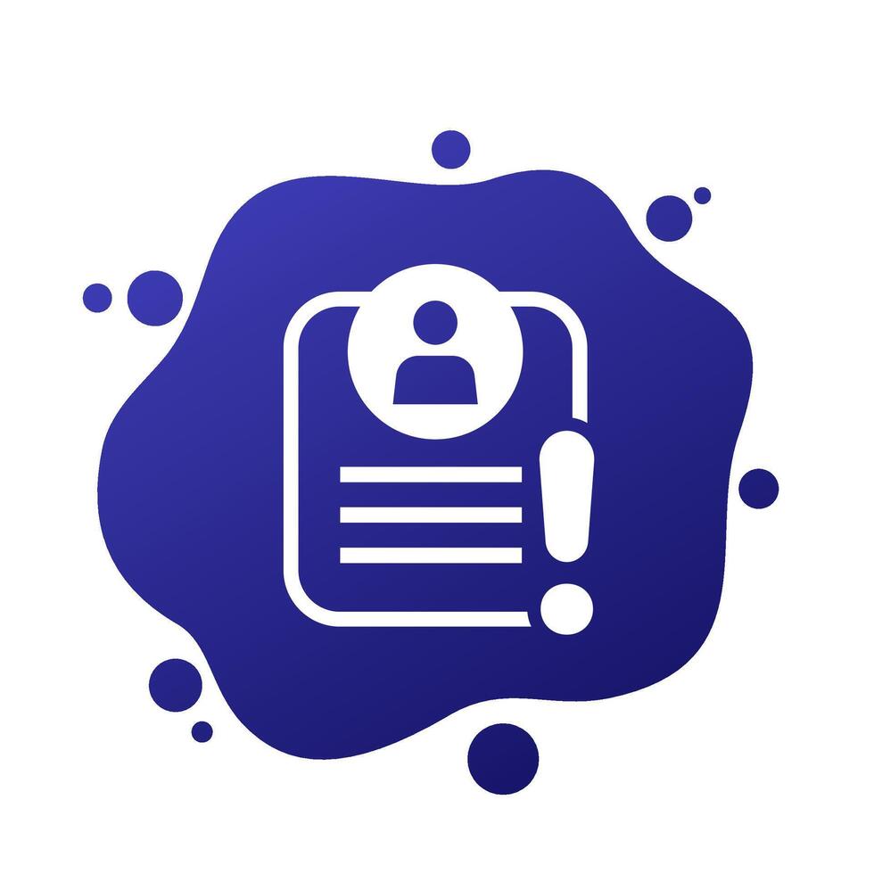 important personal data icon for web vector