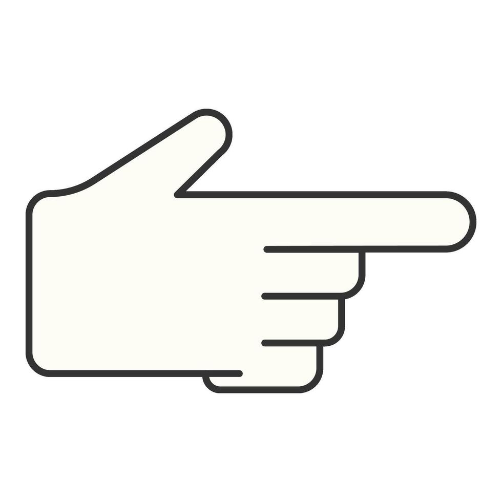 Pointer Hand Cursor, Simple clipart icon vector