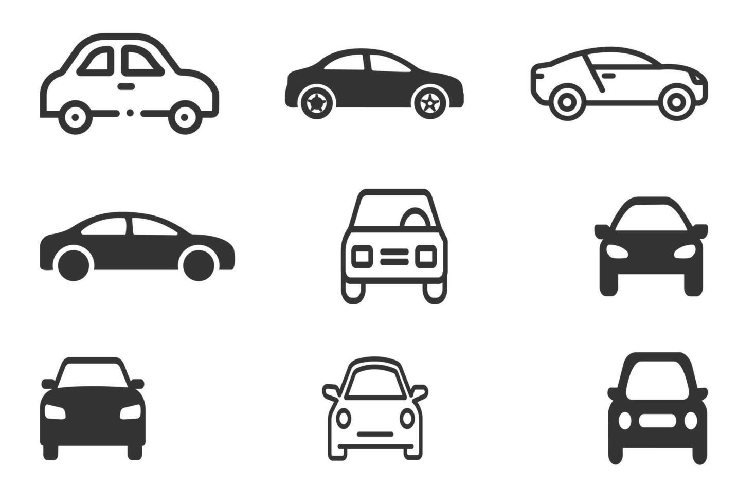 car transport Set icons vector