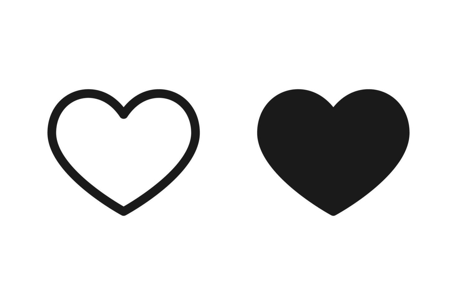 Heart icon set, love icon, heart icon illustration vector
