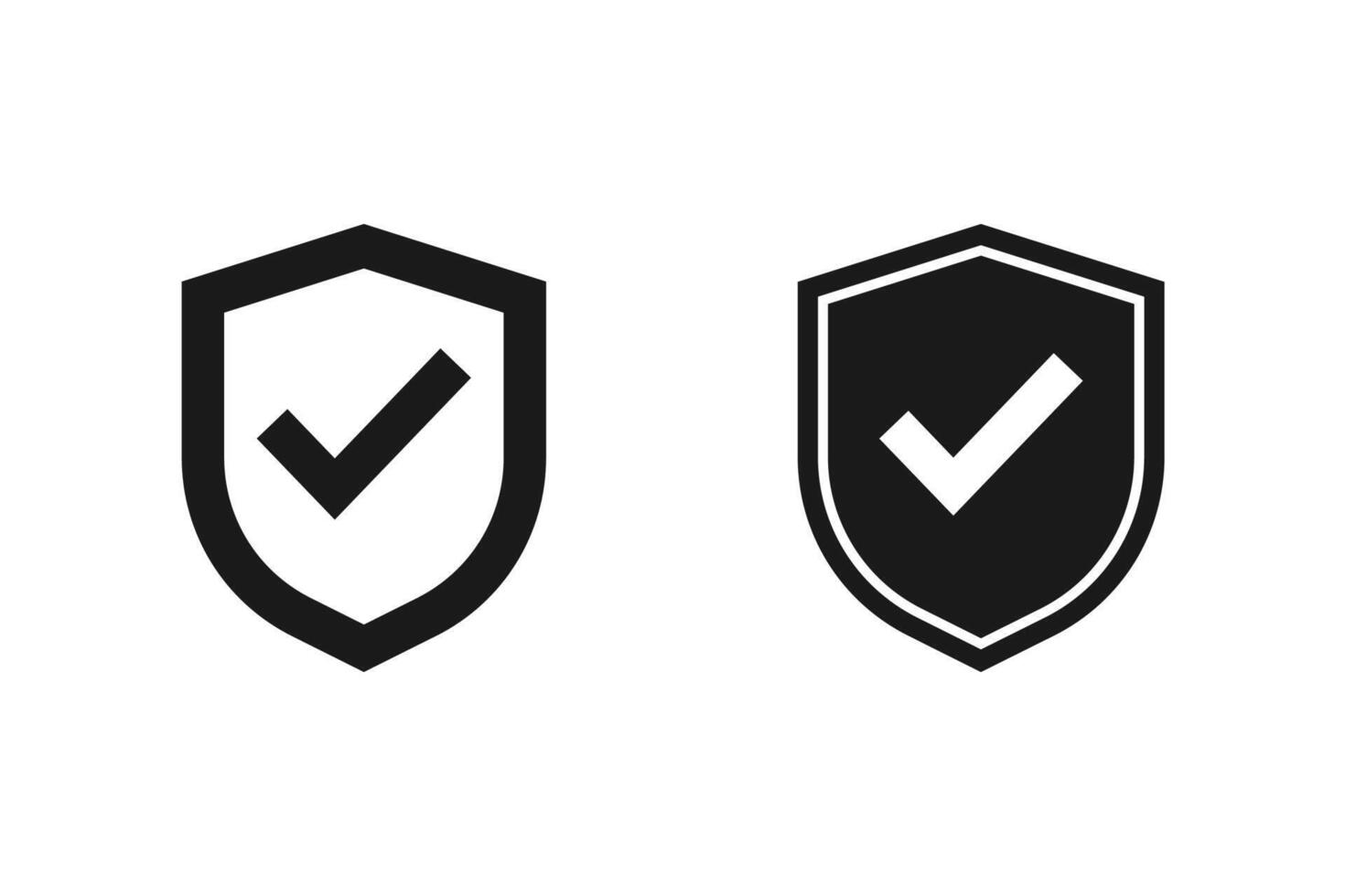 Security icon set, flat style. Shield security symbol for your web site design, logo, app, UI EPS 10. vector