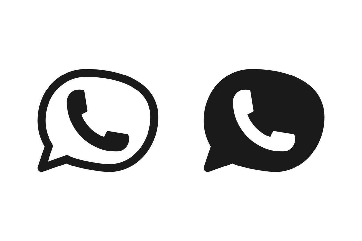 Phone icon set. Call sign. Flat illustration of icon on white background vector