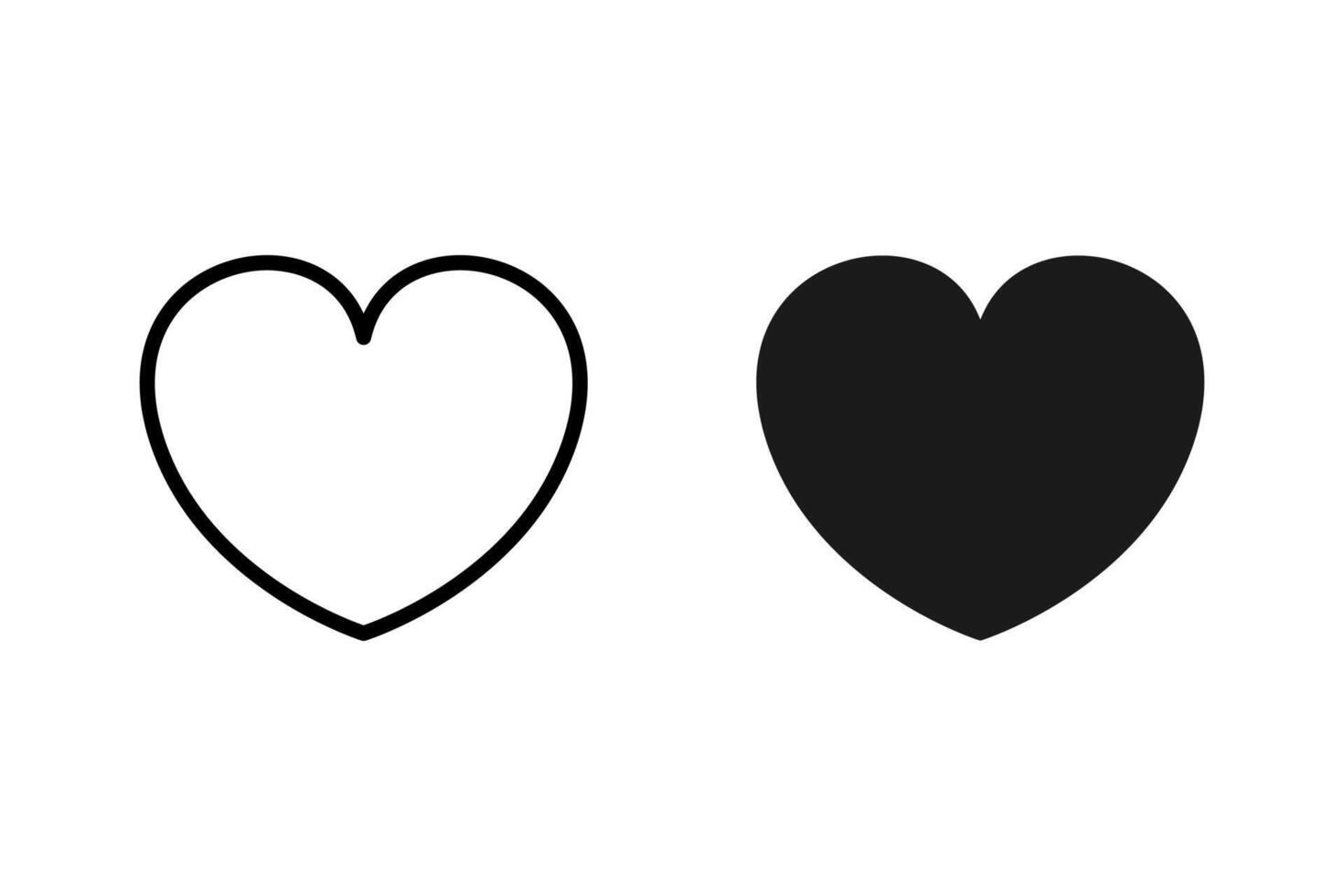 Heart icon set, love icon, heart icon illustration vector