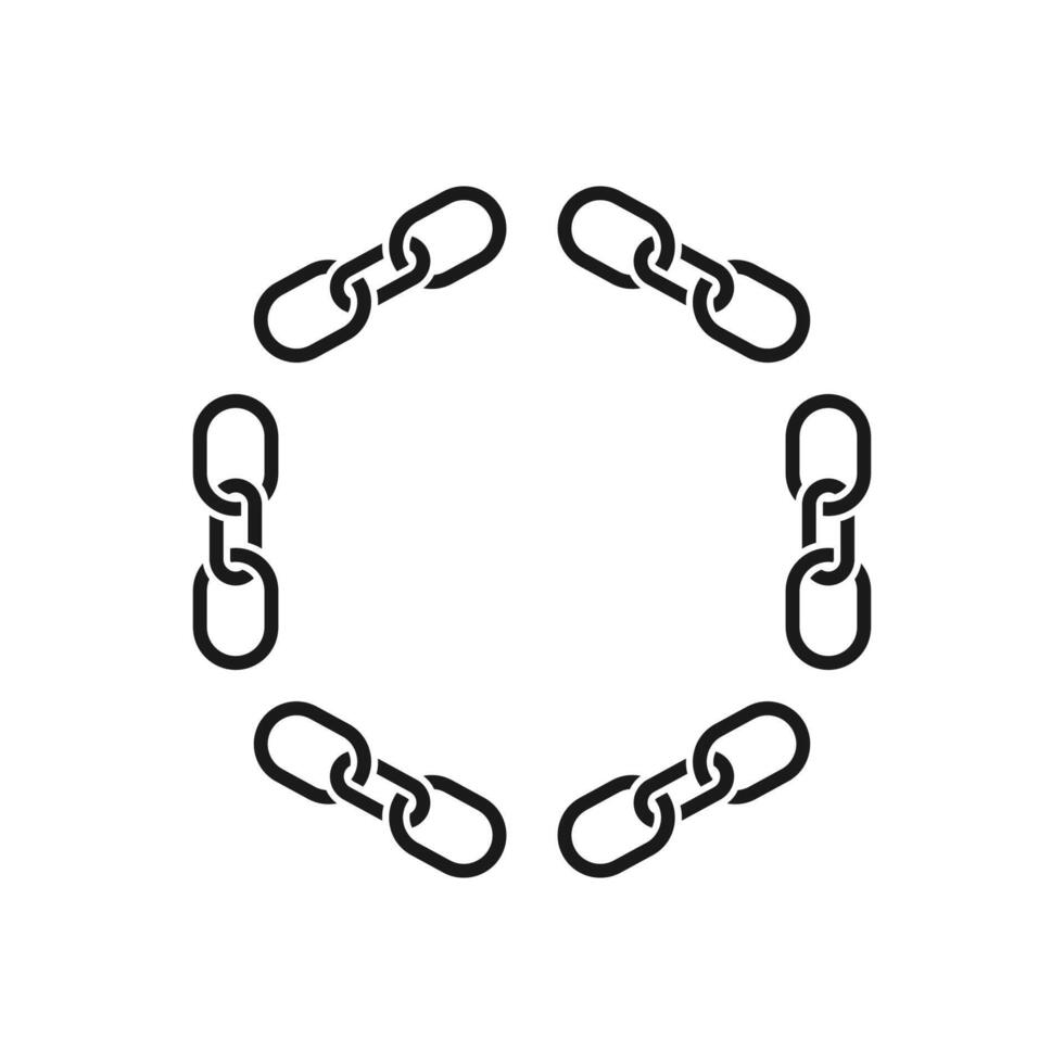 hexagon chain icon vector