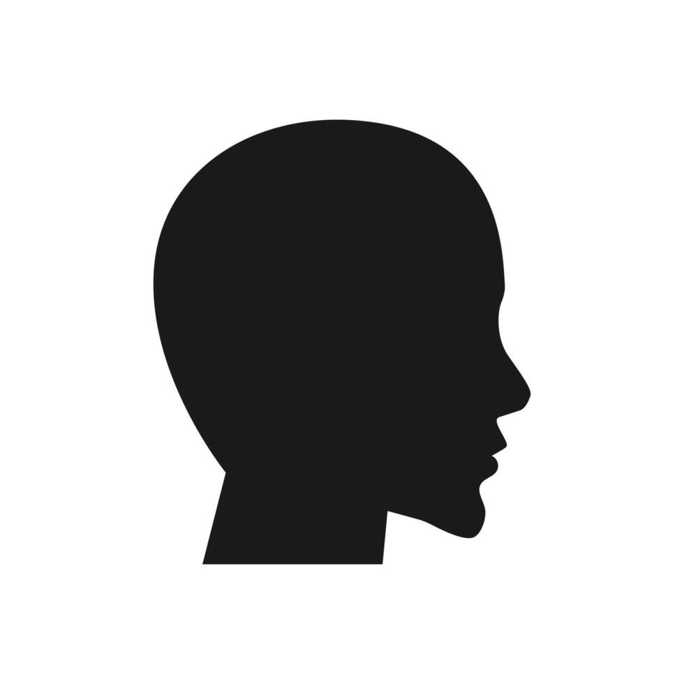 Human head icon vector