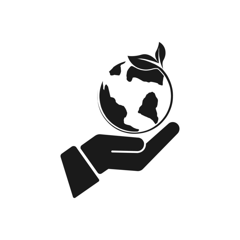 Eco friendly icon. Environmental sustainability simple symbol. vector