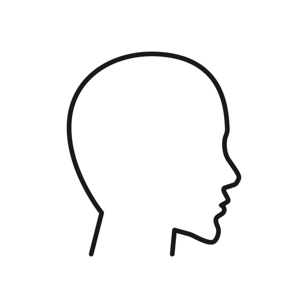 Human head icon vector
