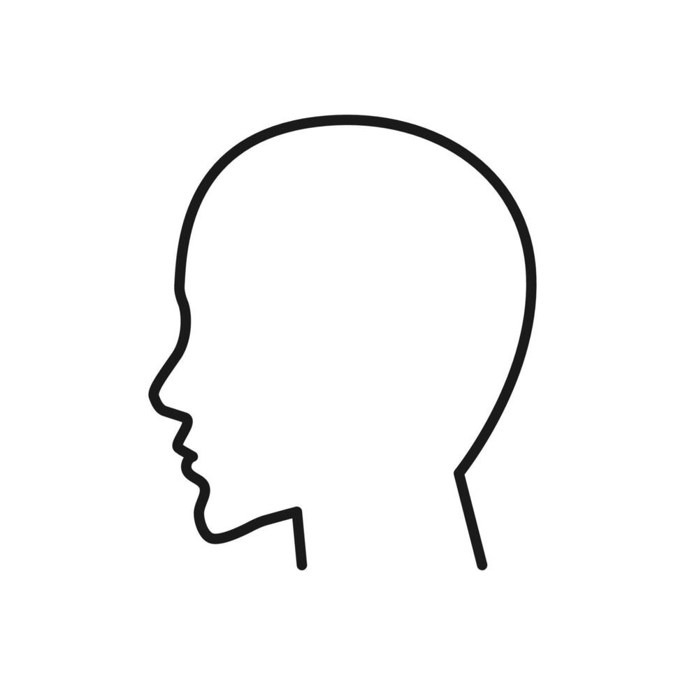 Human head icon vector