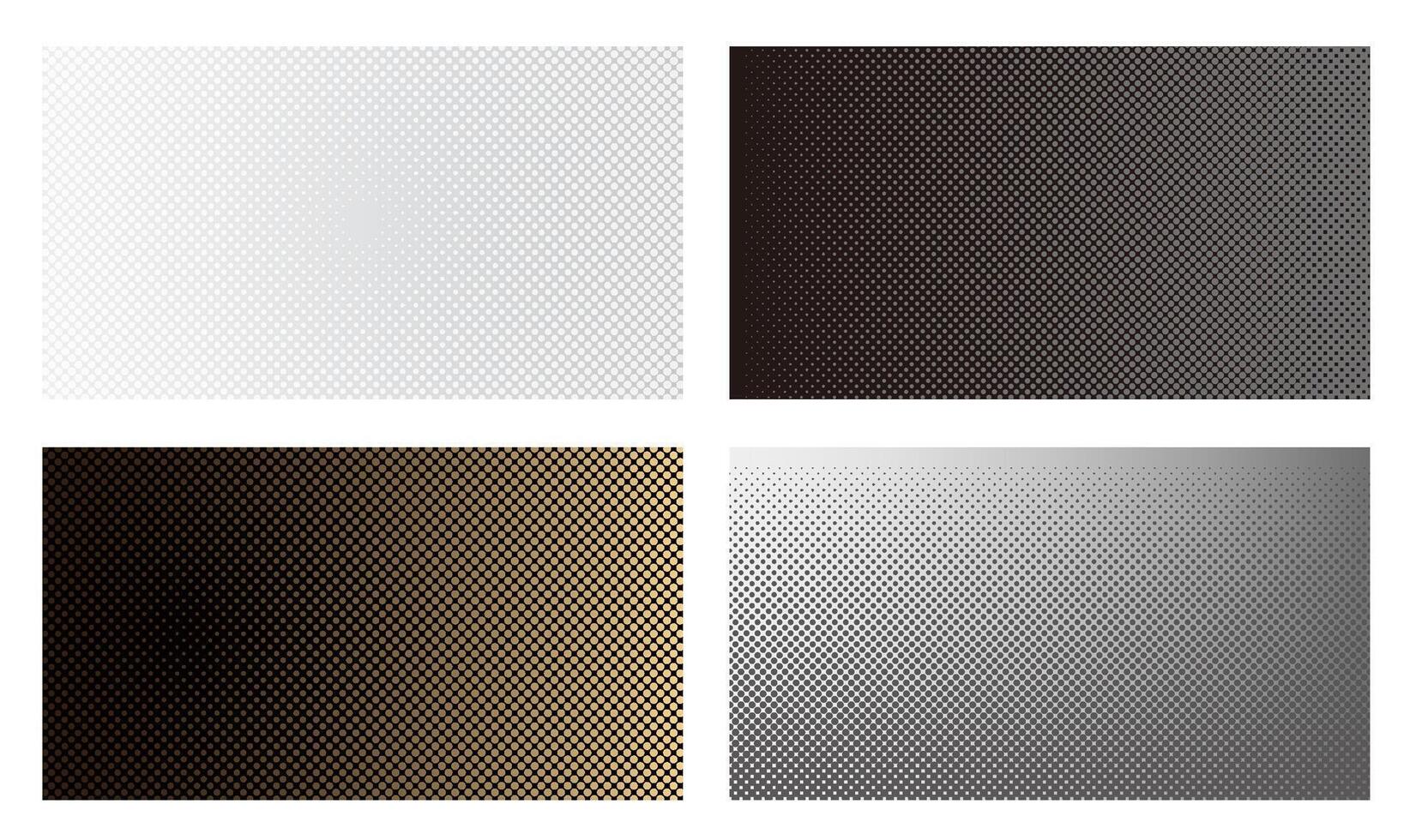 Halftone Pattern Background Set Isolated On A White Background. vector