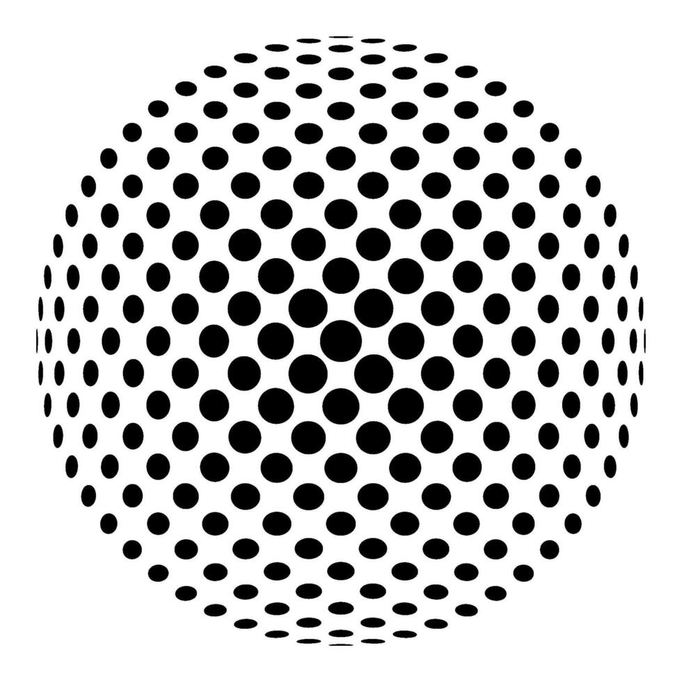Round Monochrome Screen Tones Isolated On A White Background. vector