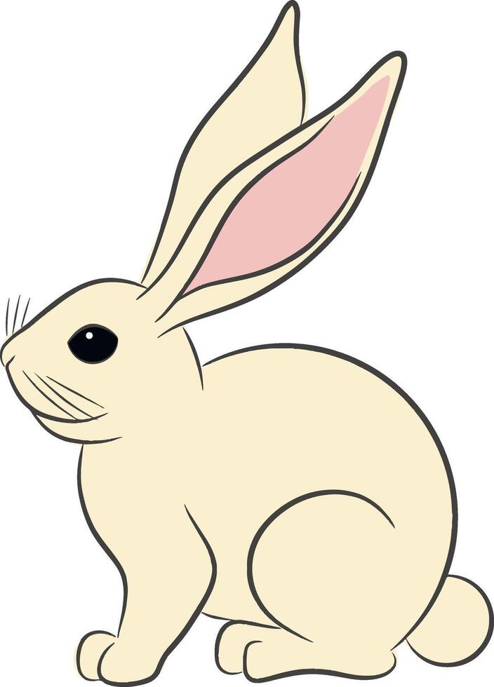 Rabbit easter isolated on white vector