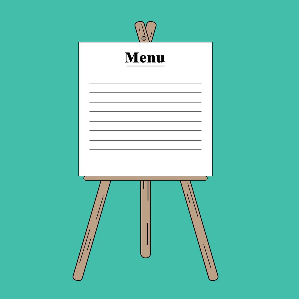 Restaurant Standing Menu Boards vector