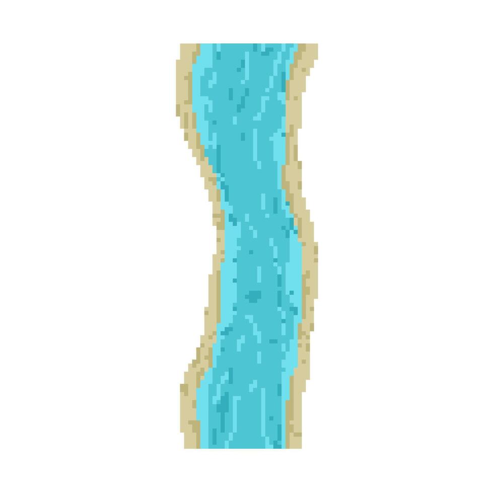 Twisting stream embraces wild nature vector