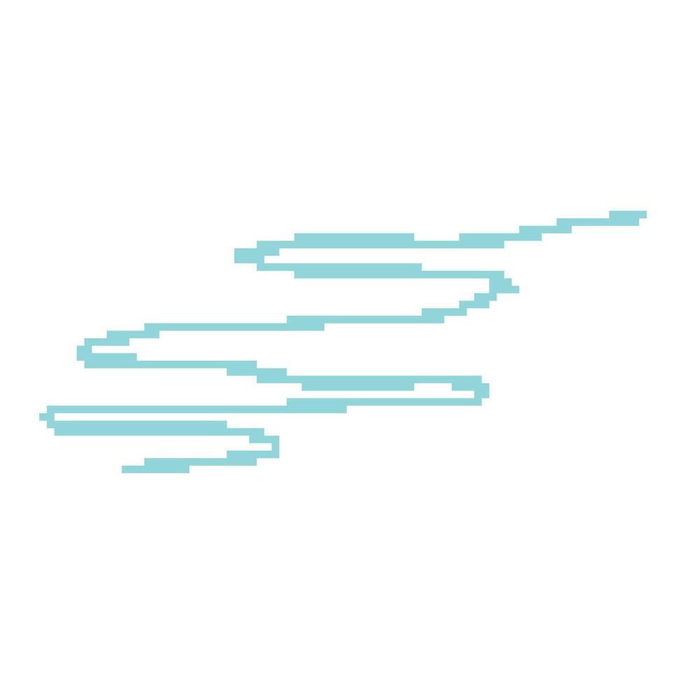 simple line river pixel art vector