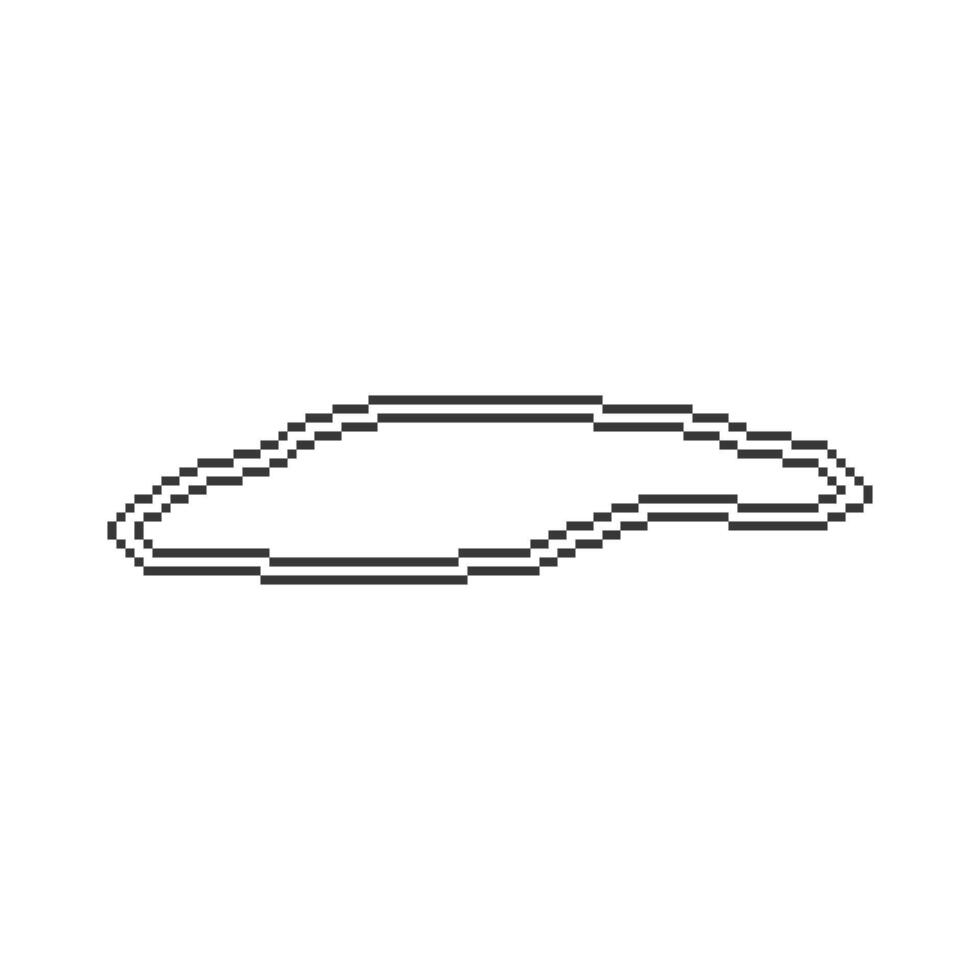 A outline lake pixel art vector