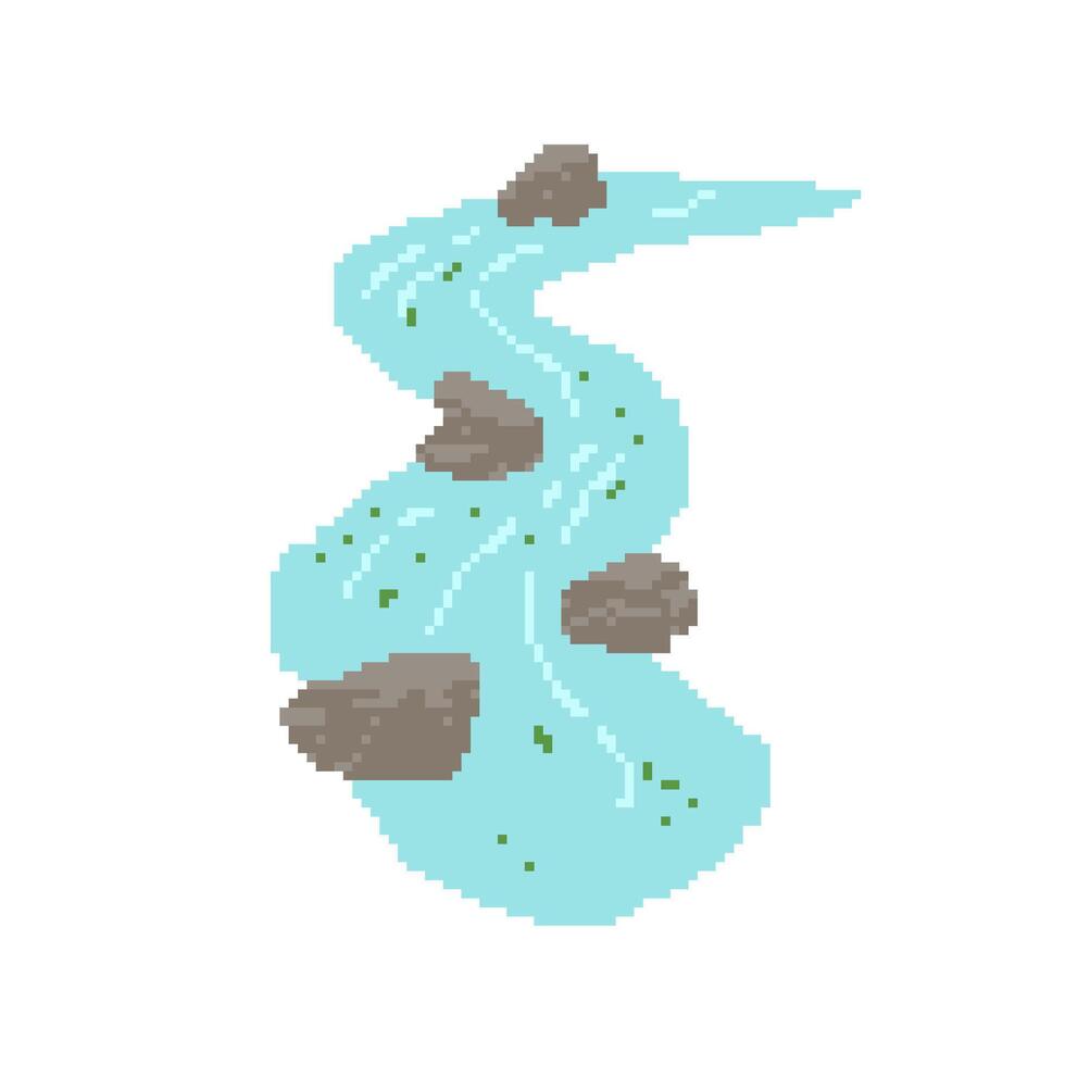 Tranquil stream hums ancient melodies vector