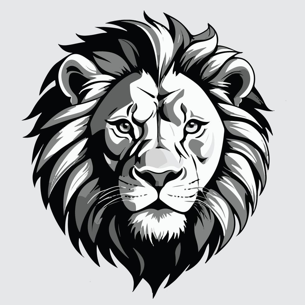 illustration design graphic of lion logo vector