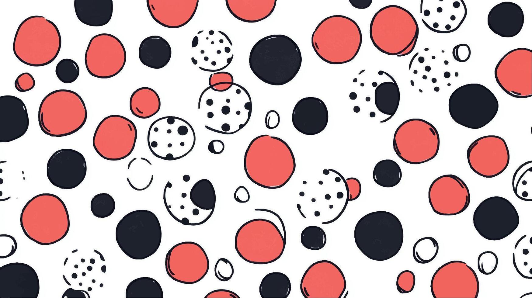 Abstract Black and Red Dotted Pattern on White Background - Modern Graphic Design vector
