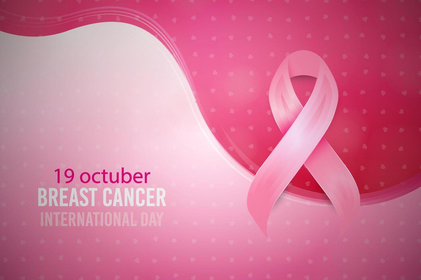 Breast Cancer awareness day background with pink gradient vector