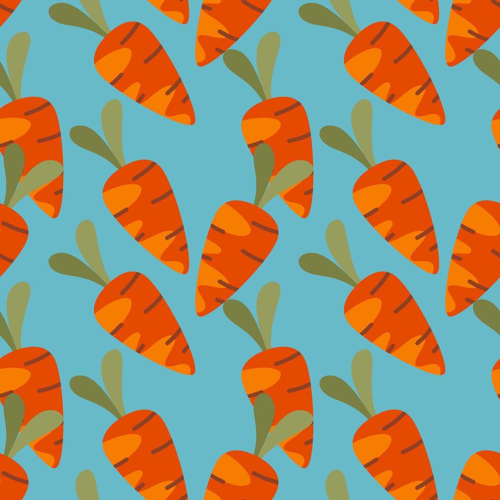 Cute Carrots seamless pattern for Harvesting vector