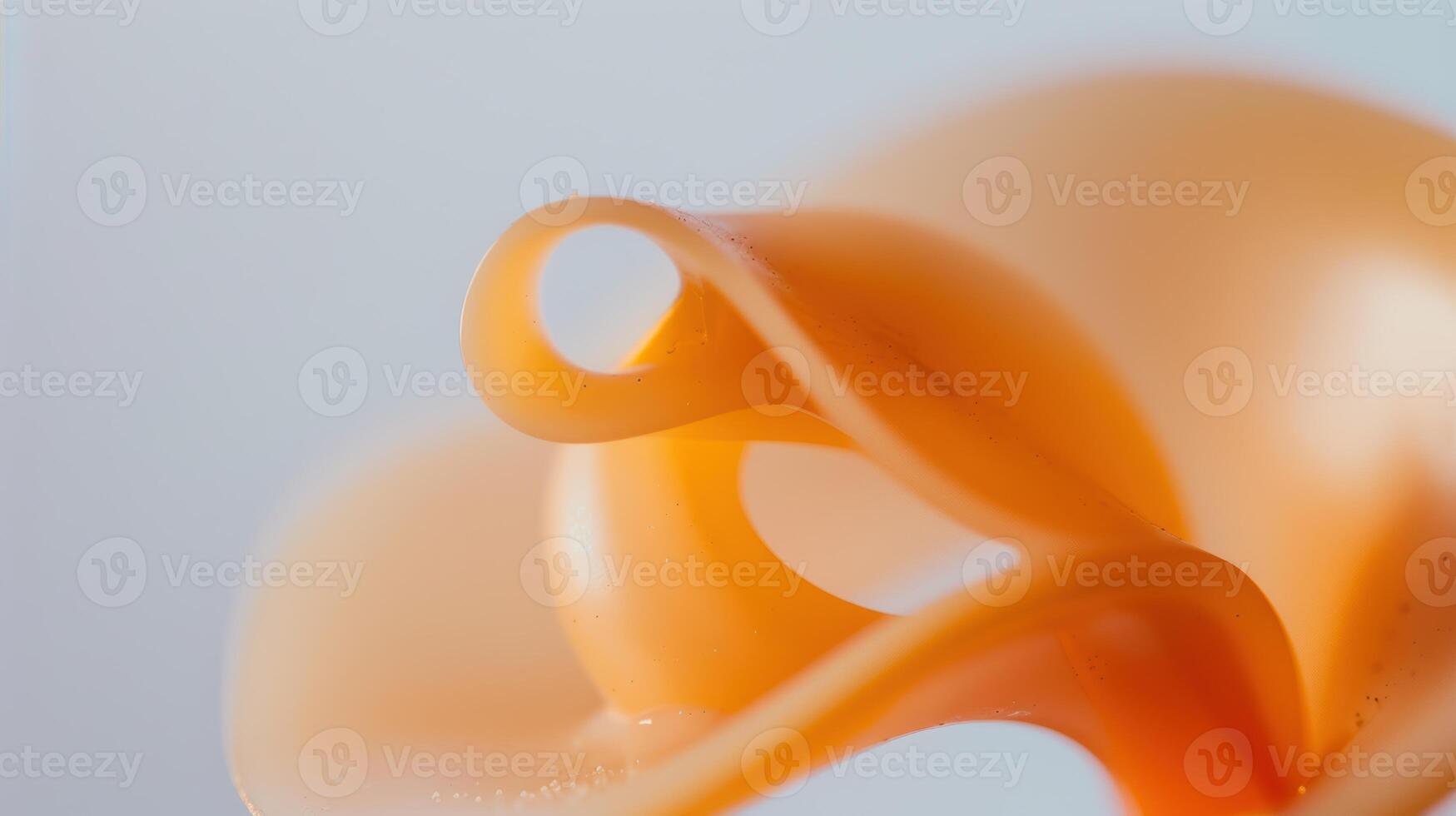Close-up image capturing the texture and shape of a single campanelle pasta piece photo