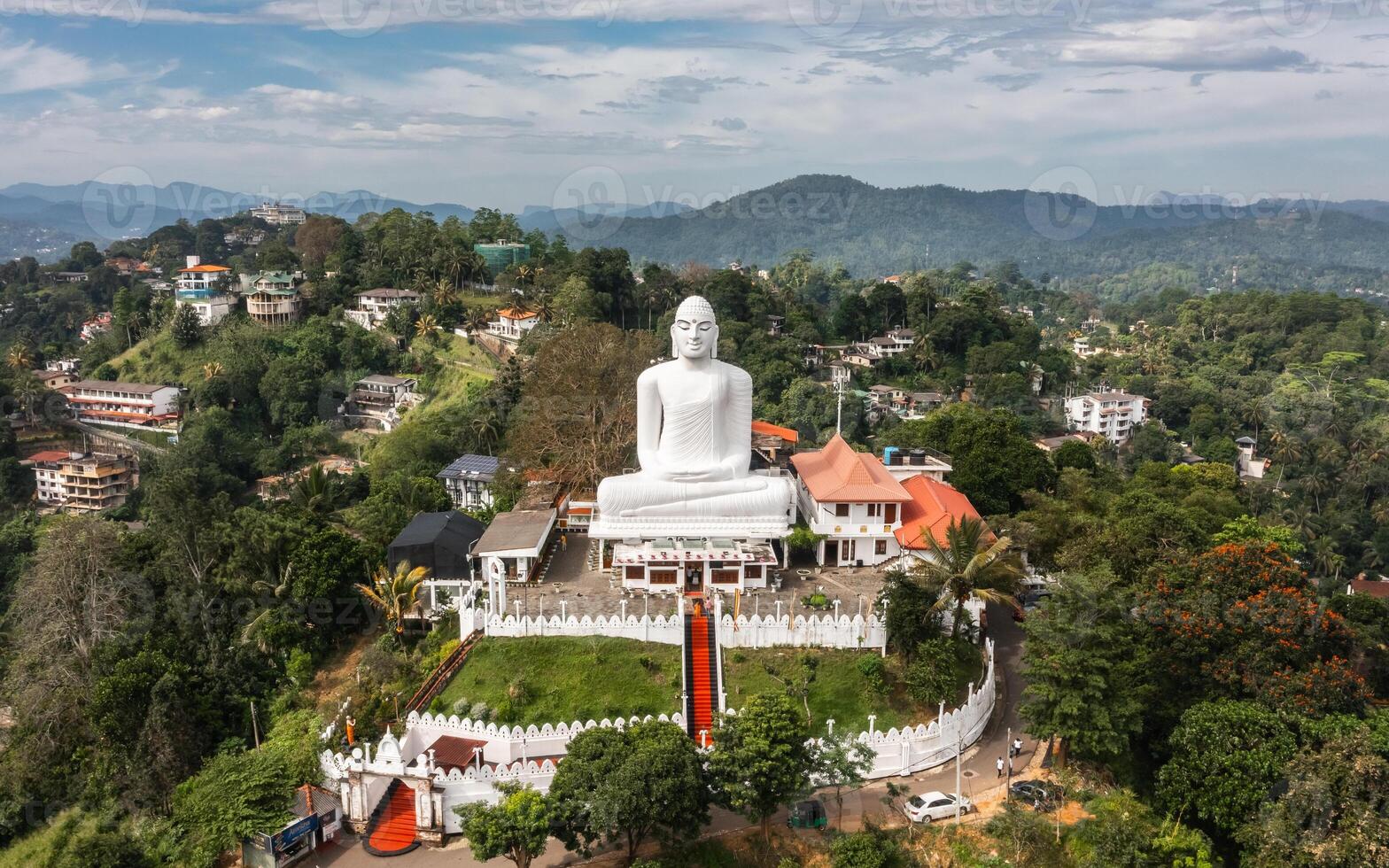 Aerial view of Sri Maha Bodhi Temple in Kandy photo