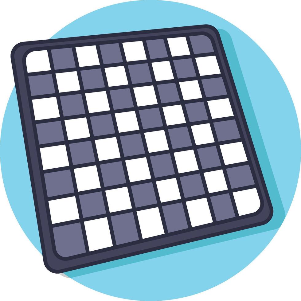Chess Board Cartoon Icon Illustration. Sport Object Icon Concept Isolated Premium. Flat Cartoon Style vector