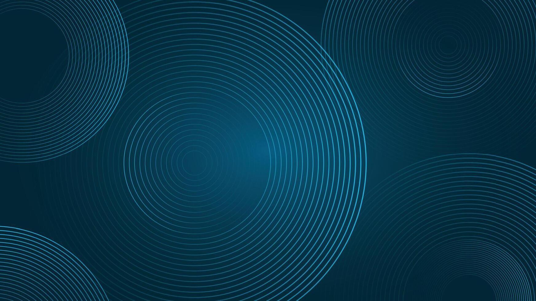 Abstract blue circle geometric on dark background.Modern design blue line shiny.Futuristic concept for banner, poster, flyer, website, header. vector