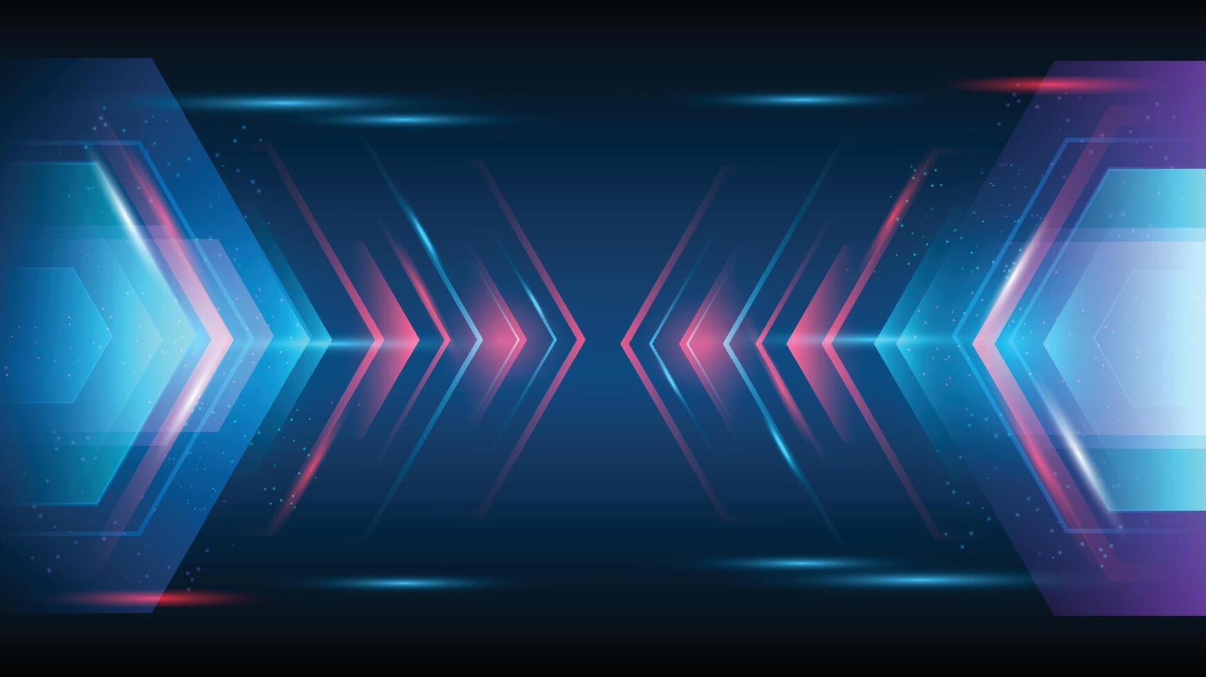 Abstract background technology high speed racing for sports of long exposure light on black background.Science geometric shape modern elegant design. illustration. vector