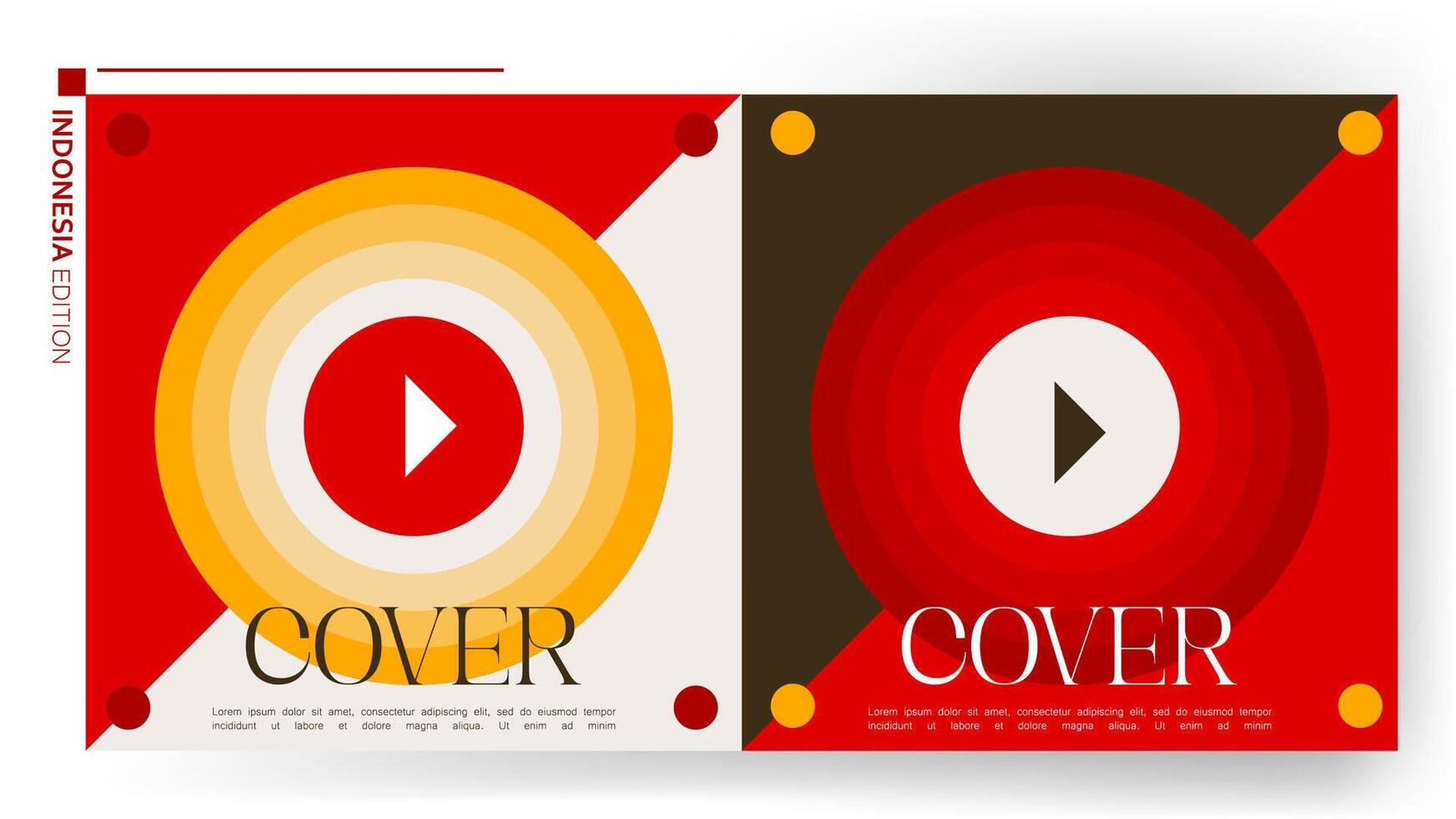 Background poster geometric abstract Indonesian color vector