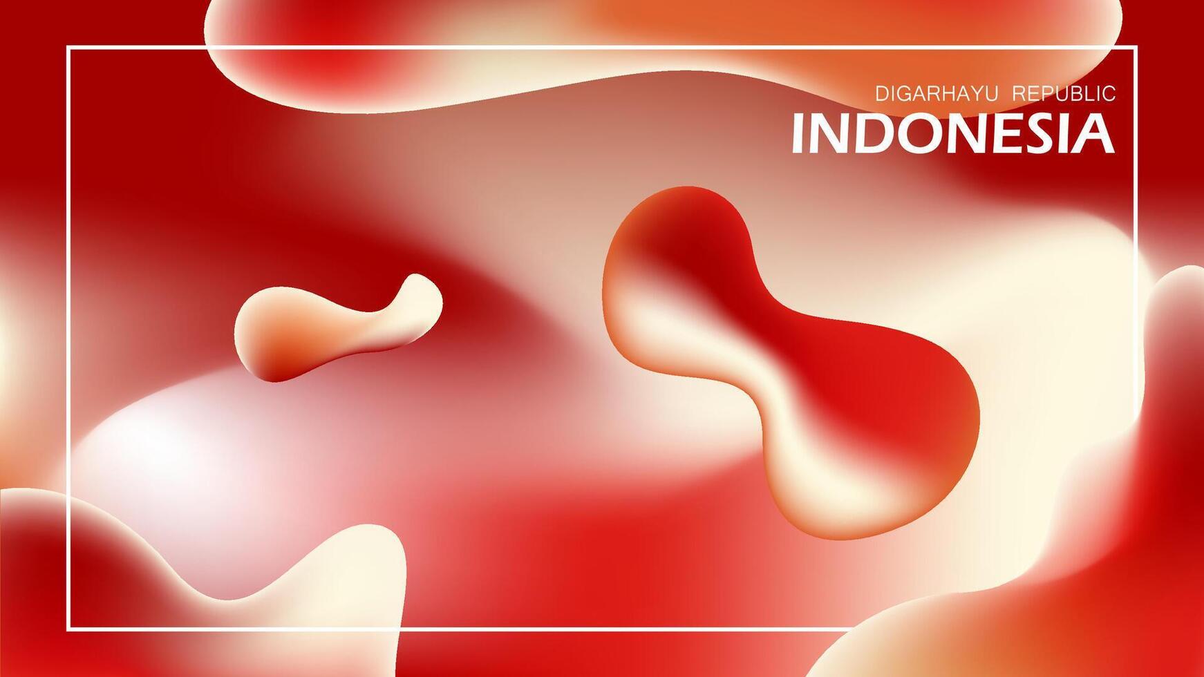 Background abstract gradient 3D liquid color red with white vector