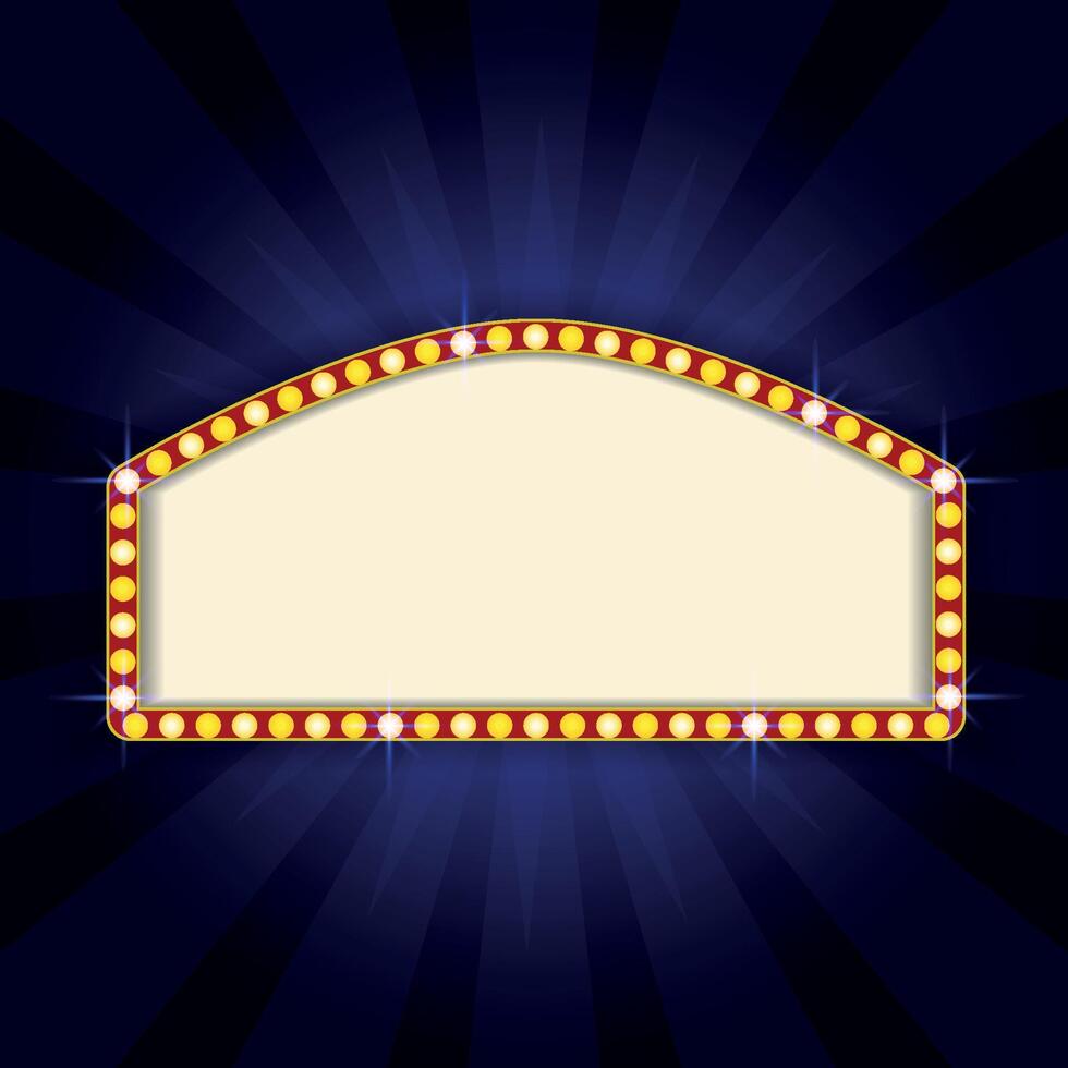 Cinema retro with sparking color vector