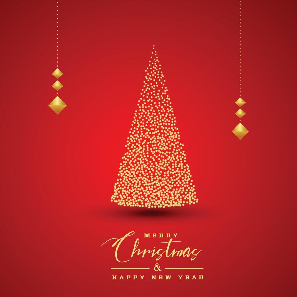 Beautiful merry christmas greeting card template vector