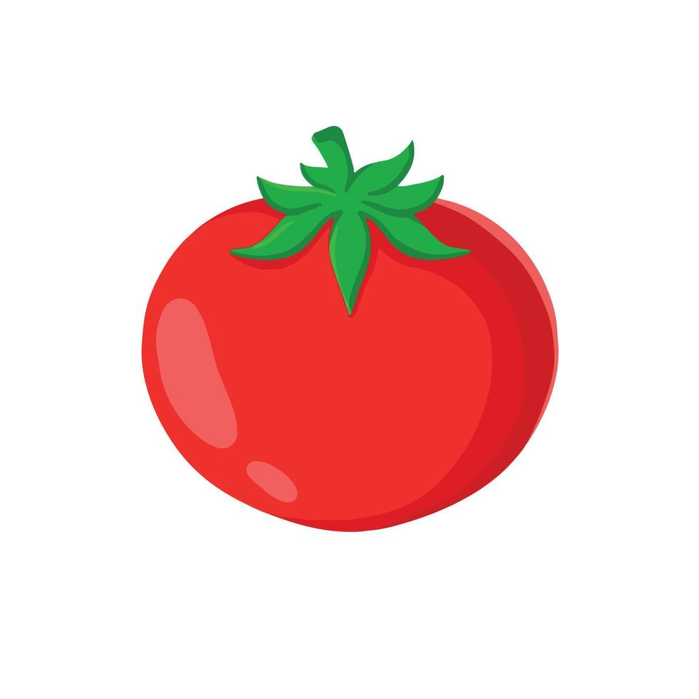 Tomato icon in flat style on white background Vegetable symbol stock illustration vector