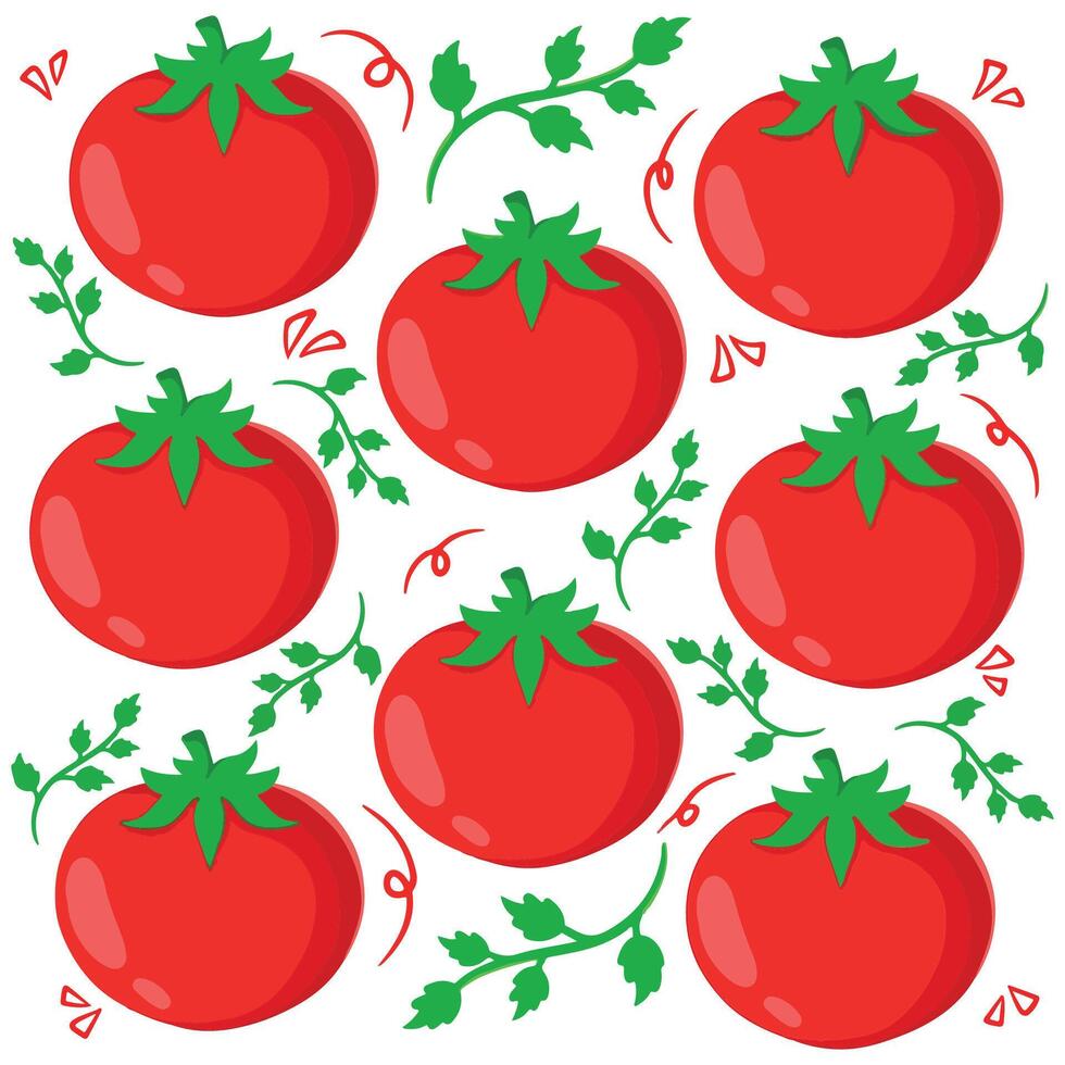 Tomatoes on a white background illustration for your design vector