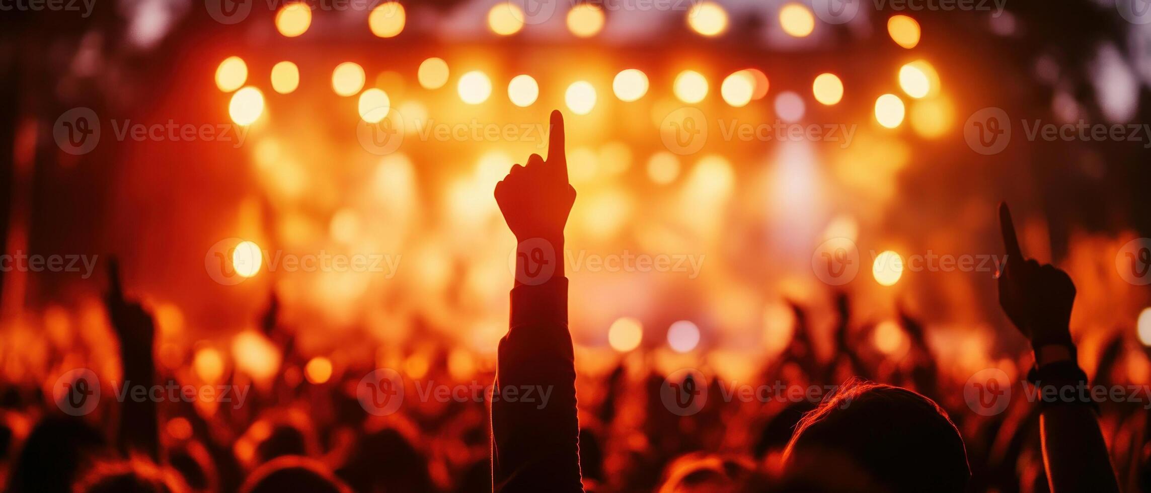 A crowd enjoying a live music performance at a festival photo