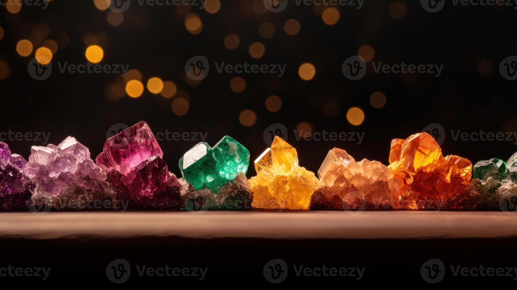 An educational display of different mineral types, each labeled with its name and properties photo