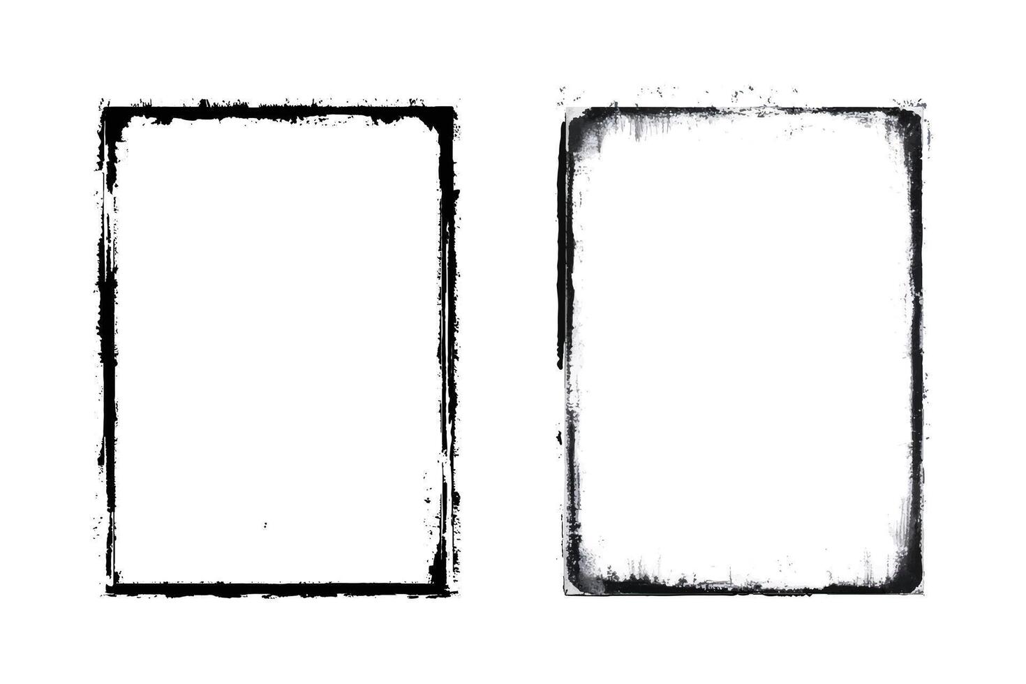 black grunge frames design vector