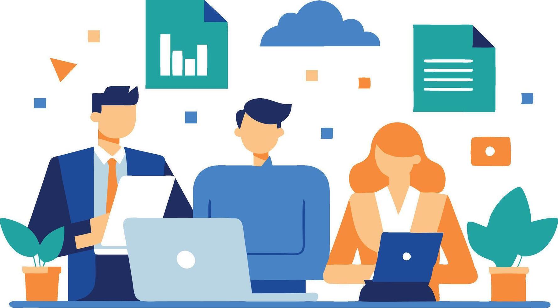 Organizing Information, Managing Documents, Files, and Research Papers vector