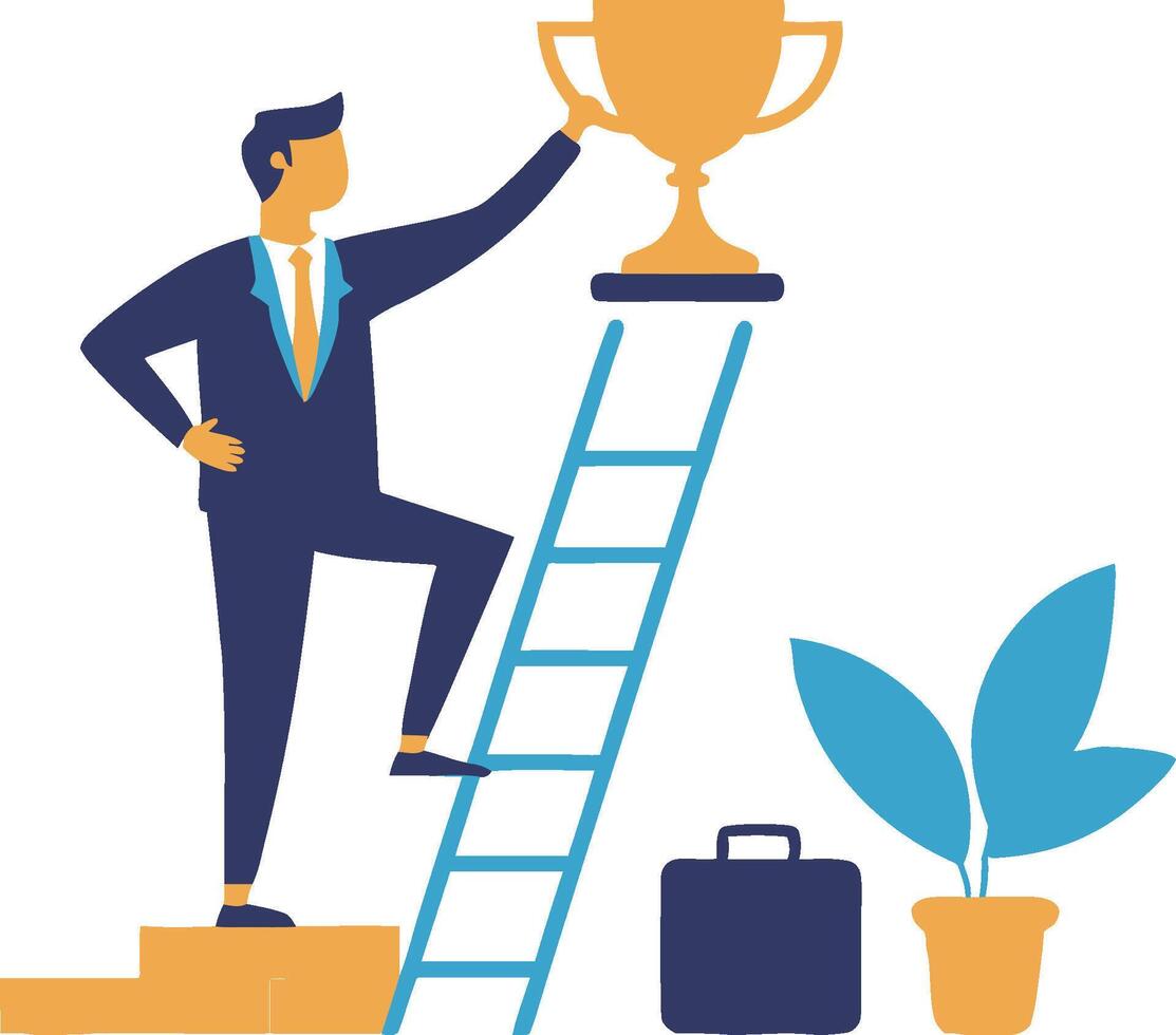 Climbing the Leadership Ladder, How Skill Development Fuels Career Success vector